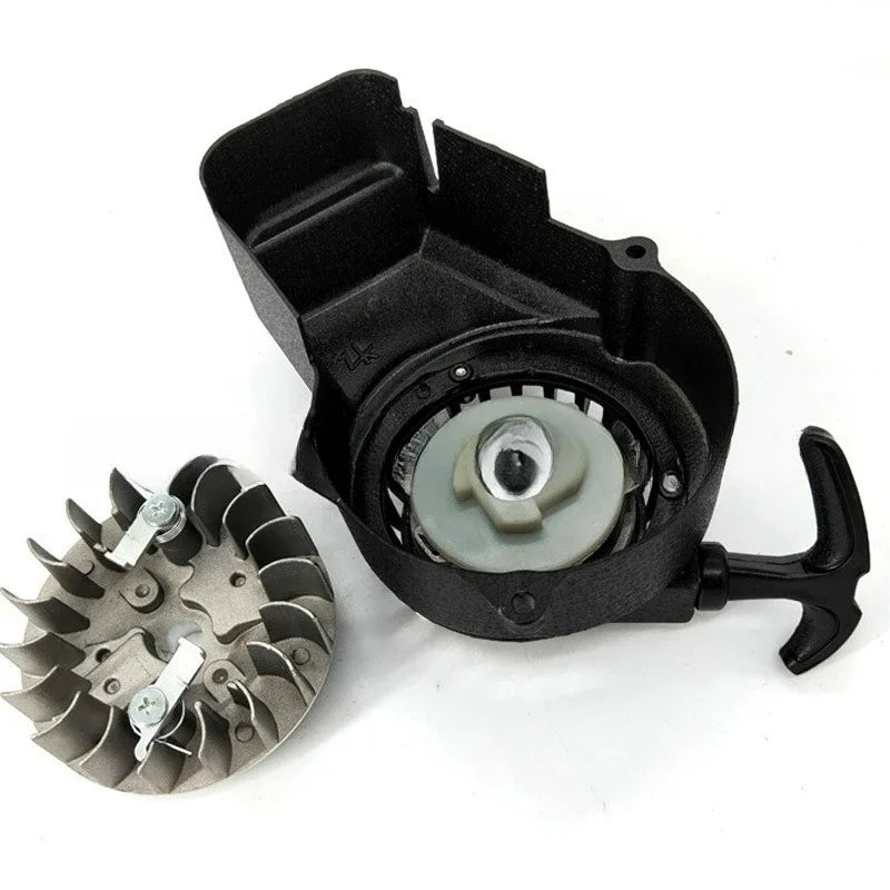 Lyr For Moto Quad ATV Black Alloy Pull Start Recoil Starter with Screws 2 Stroke 47cc 49cc Pocket Coolster SX50 Mini Dirt Bike