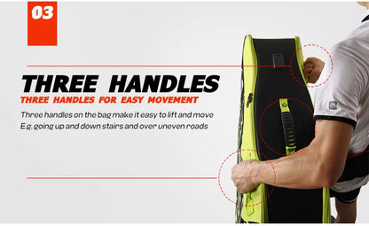 NOOYAH Bike Bag Bicycle Travel Bag Transport Case with Wheel Bag Rear Derailleur Pad Frame Fork Protective Tool Bike Accessories