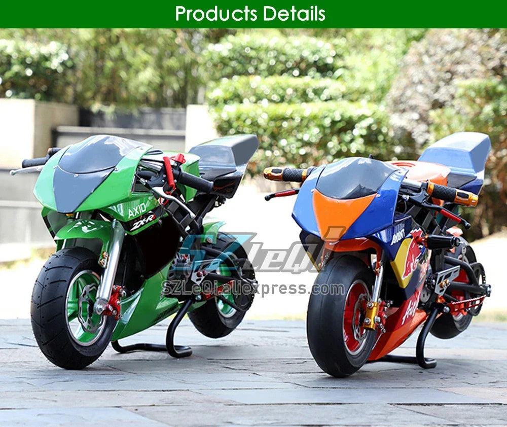49CC 50CC 2Stroke Mini Motorcycle Small Buggy Gasoline Scooter ATV off-road Superbike Adult Vehicle Mountain Child Gas Moto Bike