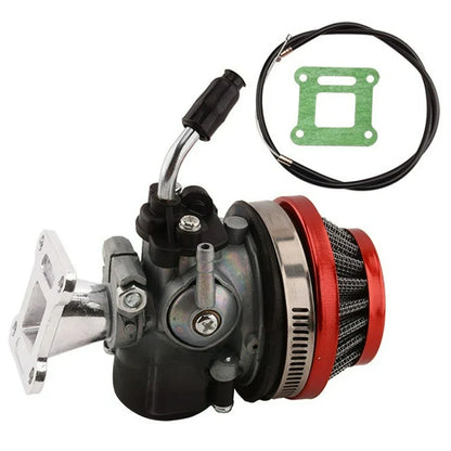 New for Mini Moto Dirt Pocket Bike ATV 37 49 50 80 Cc Parts Water Cooled 2 Stroke Carburetor with Intake Pipe Air Filter