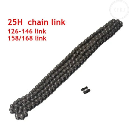 2 Stroke Engine ATV Quad Go Kart Dirt Pocket Mini Motor Bike Motorcycle Section144 25H Chain with Spare Master Link 47cc 49cc