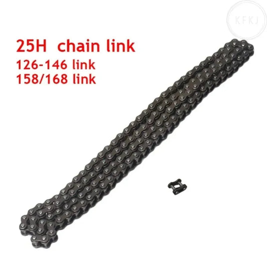 2 Stroke Engine ATV Quad Go Kart Dirt Pocket Mini Motor Bike Motorcycle Section144 25H Chain with Spare Master Link 47cc 49cc