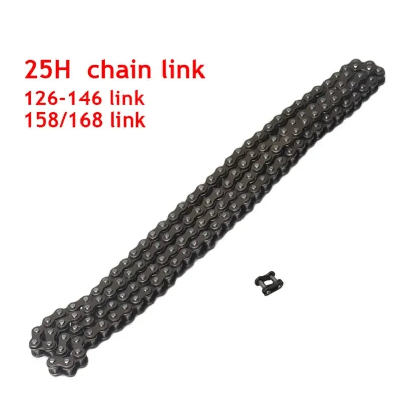 2 Stroke Engine ATV Quad Go Kart Dirt Pocket Mini Motor Bike Motorcycle Section144 25H Chain with Spare Master Link 47cc 49cc