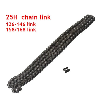 2 Stroke Engine ATV Quad Go Kart Dirt Pocket Mini Motor Bike Motorcycle Section144 25H Chain with Spare Master Link 47cc 49cc