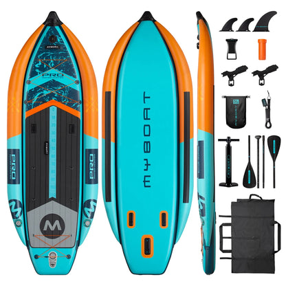 Myboat Pontoon Fishing Boat SUB  Waterproof Inflatable Paddle Board 335x120x15cm Aquatic Fishing With Accessories SUP